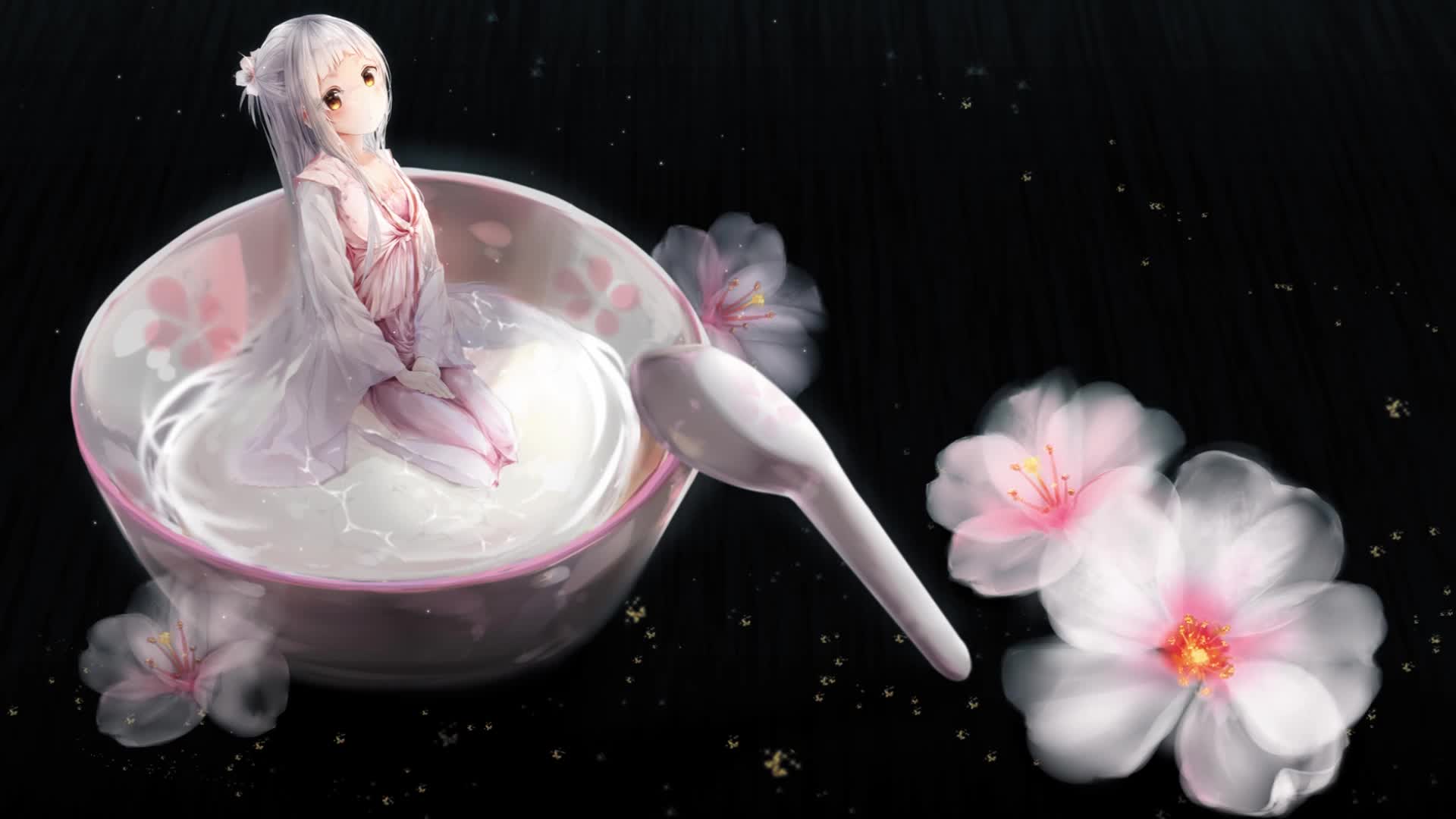 PC Blinking Girl Anime Live Wallpaper Free