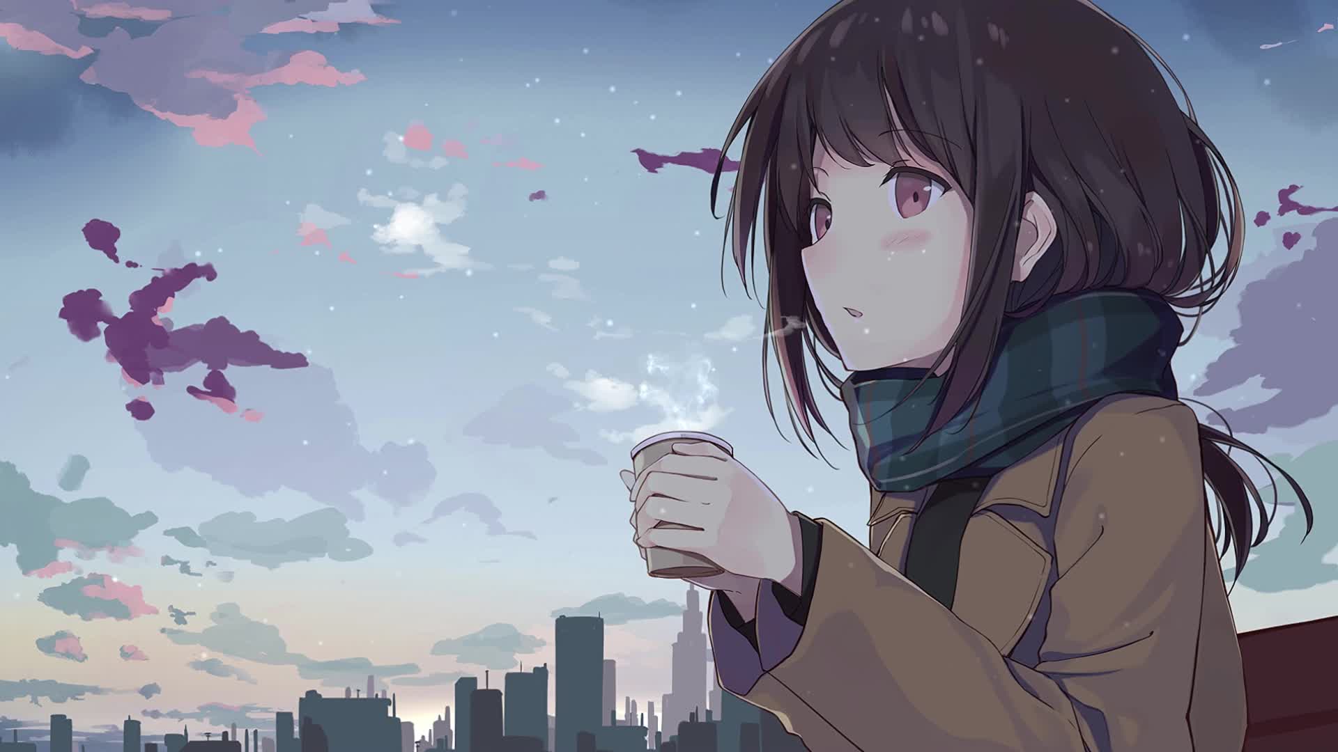 PC Anime Winter Girl Live Wallpaper Free