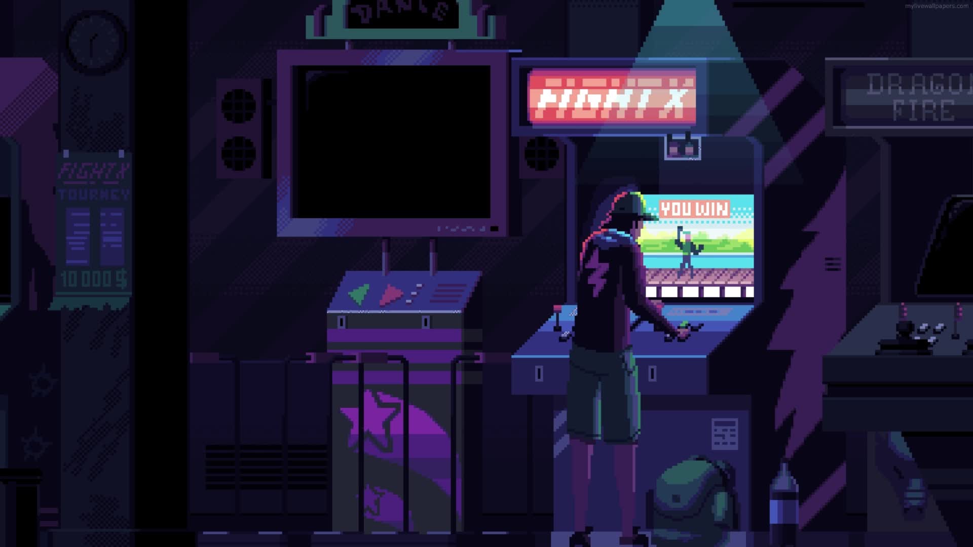 PC Pixel Arcade Gamer Live Wallpaper Free