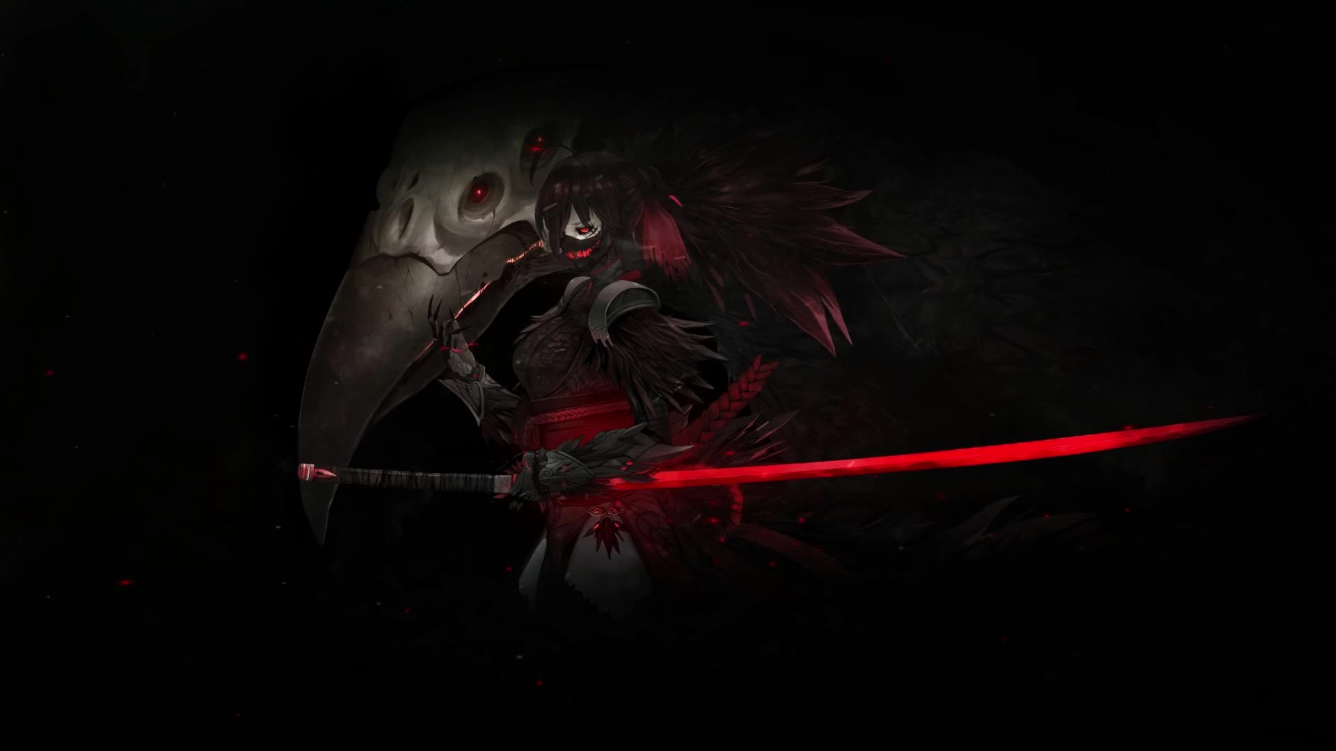 PC Raven Samurai Girl Live Wallpaper Free