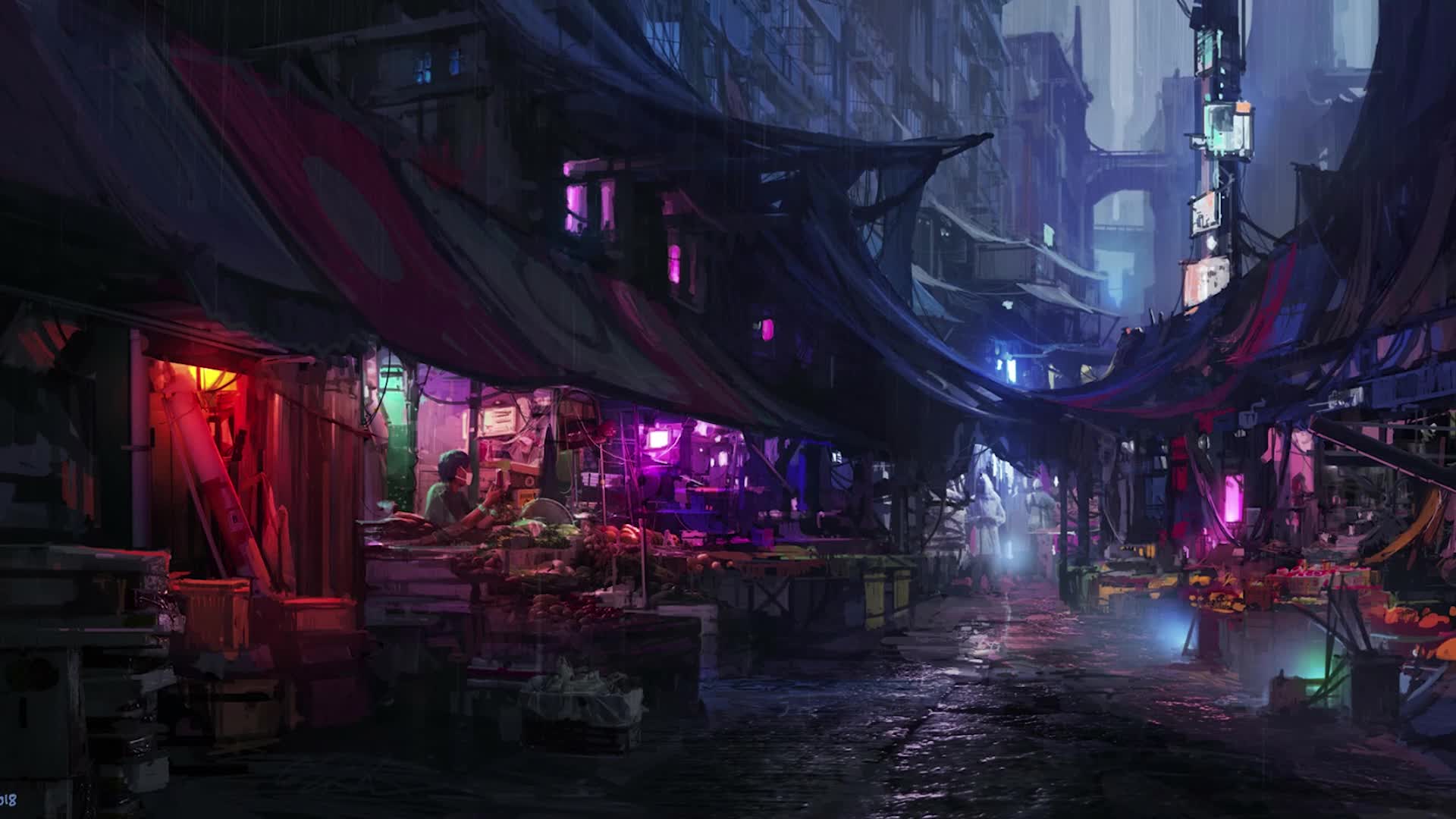 PC Street Market Live Wallpaper Free