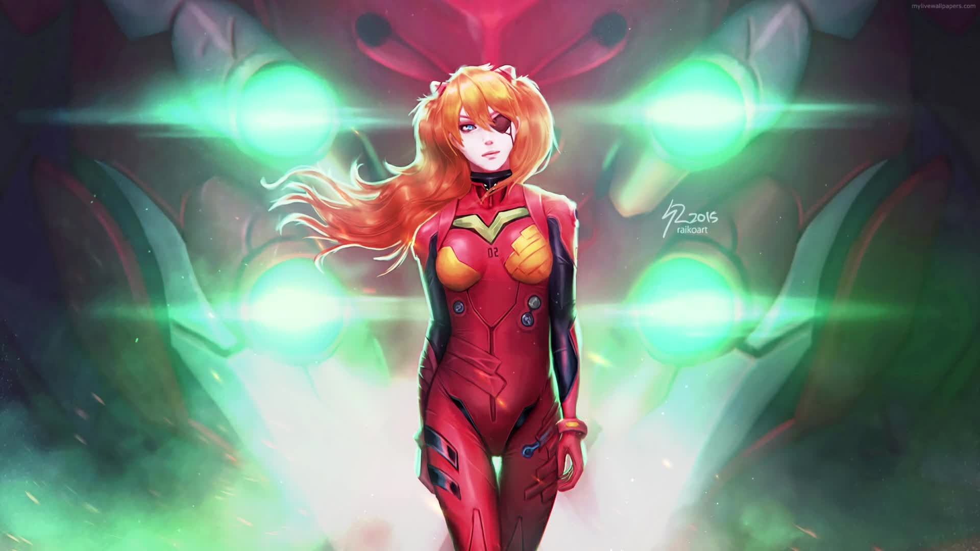PC Asuka Evangelion Live Wallpaper Free