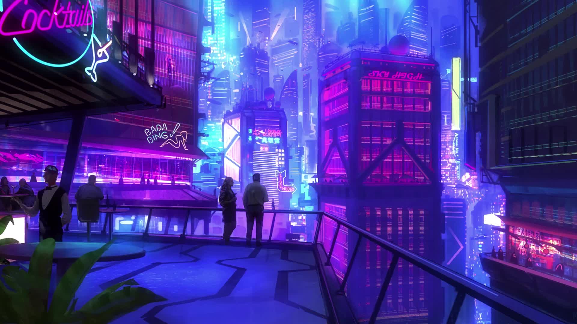 PC Neon City Live Wallpaper Free