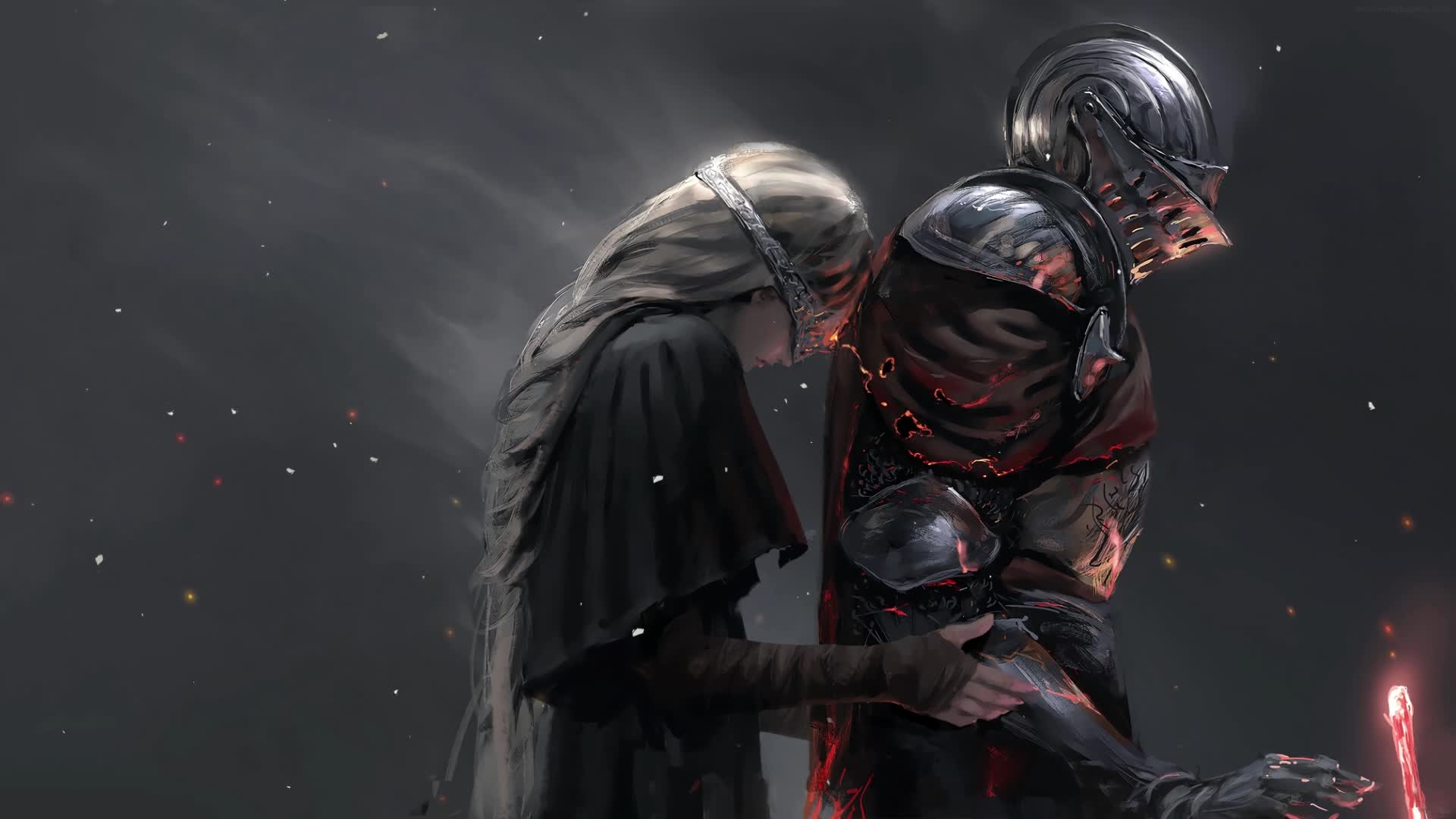 PC Fire Keeper Embrace Dark Souls Live Wallpaper Free