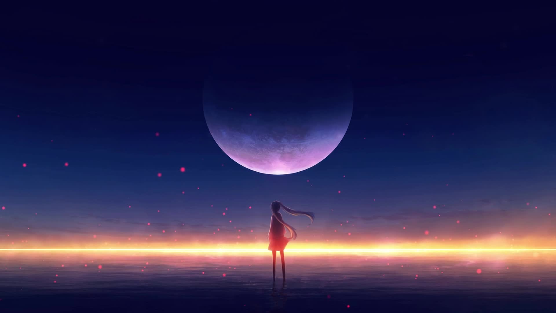 PC Horizon Lone Girl Live Wallpaper Free