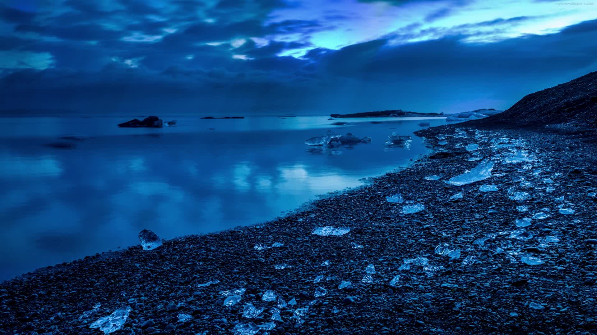 PC Blue Ice Water Live Wallpaper Free