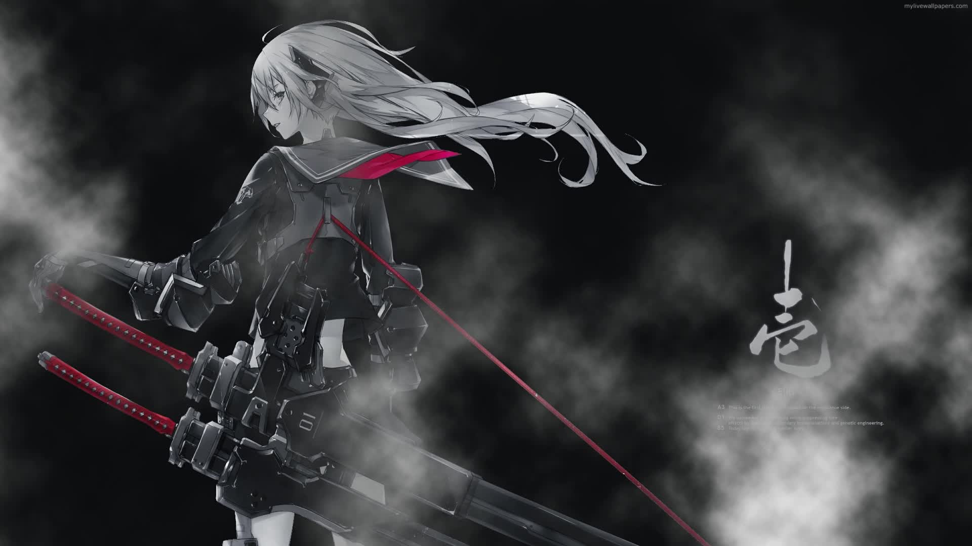 PC Samurai School Girl Live Wallpaper Free