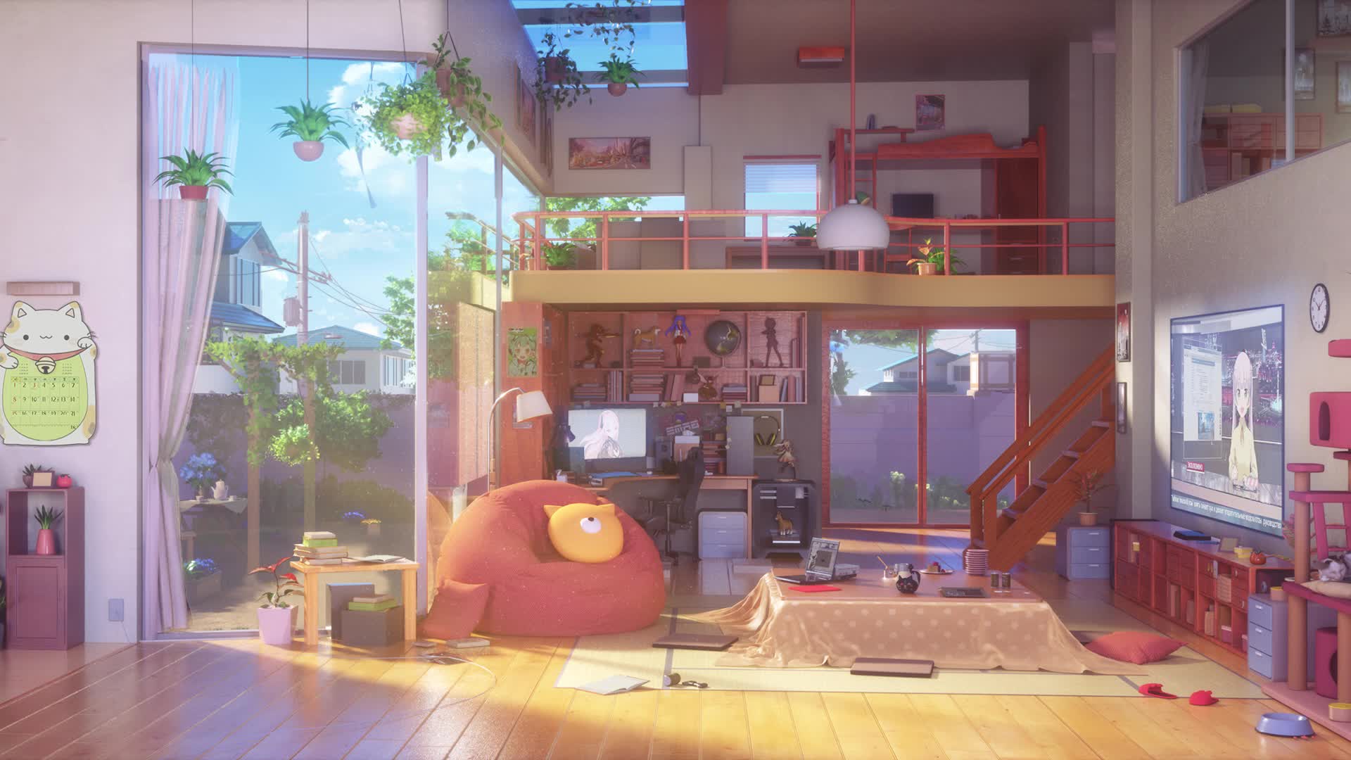 PC Anime Living Room Live Wallpaper Free