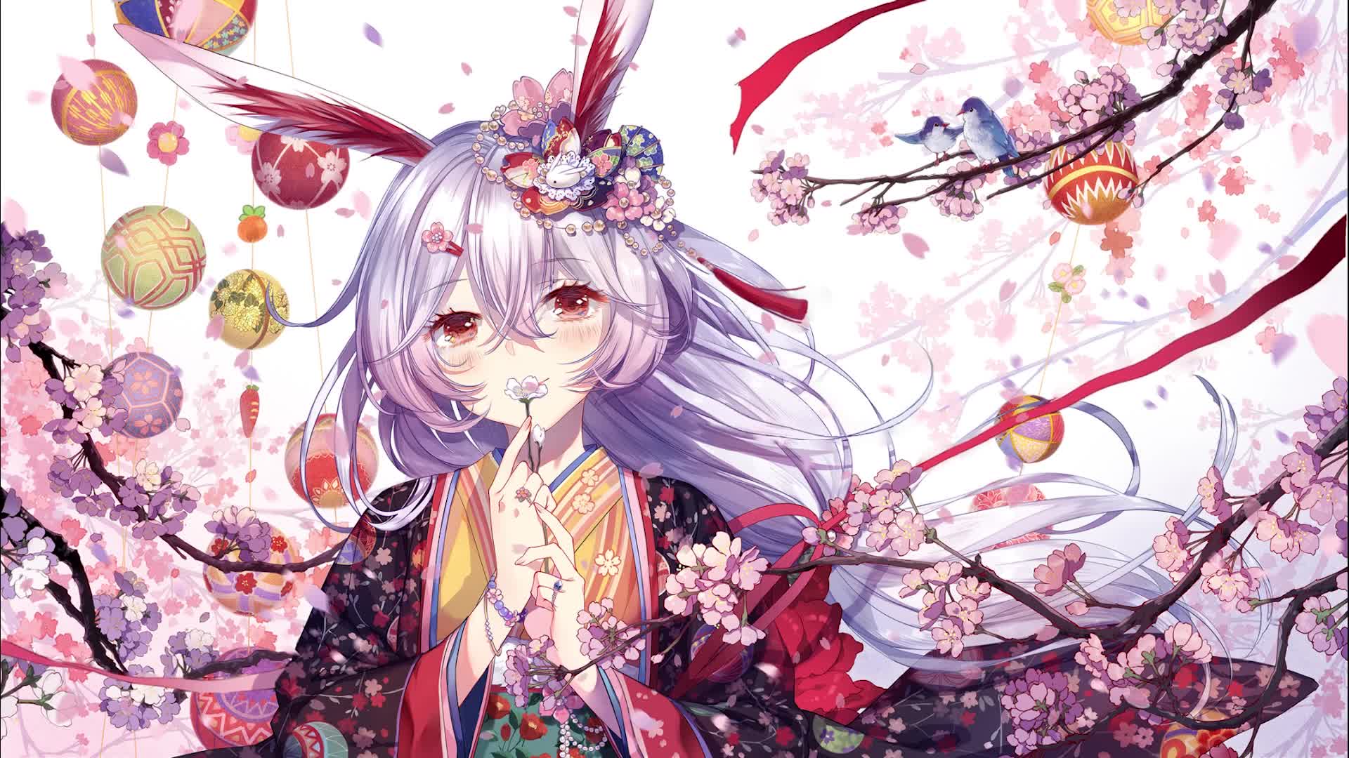 PC Anime Girl Bunny Ears Live Wallpaper Free