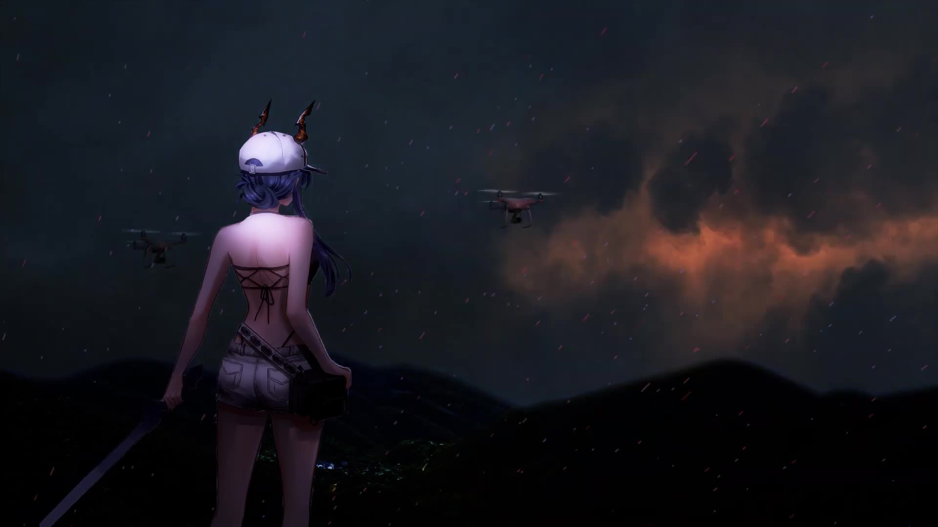 PC Drone Girl Live Wallpaper Free