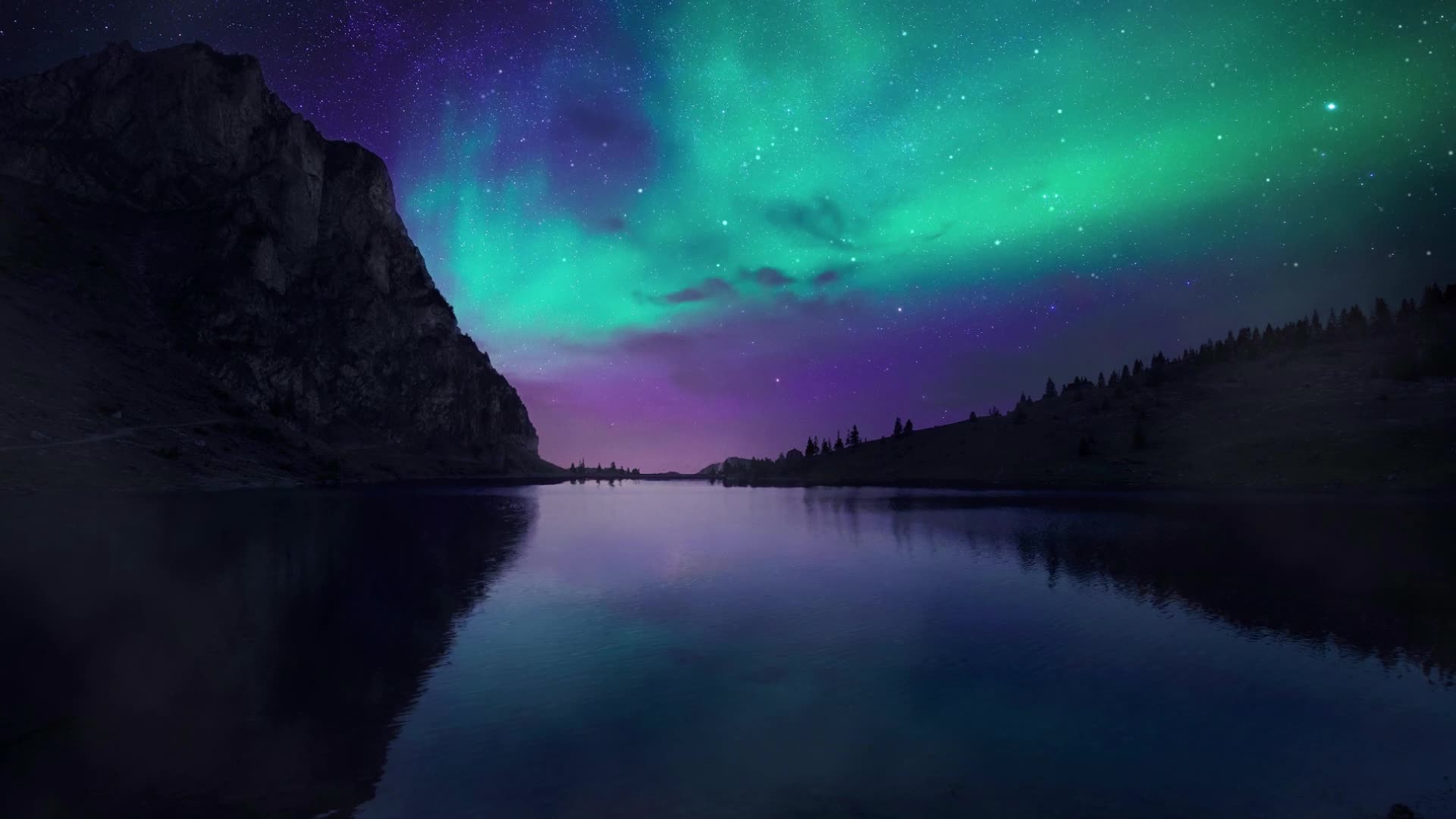 PC Aurora Lake Live Wallpaper Free