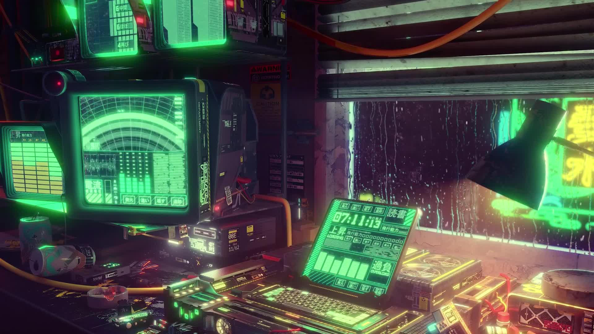 PC Hacker Workstation Live Wallpaper Free