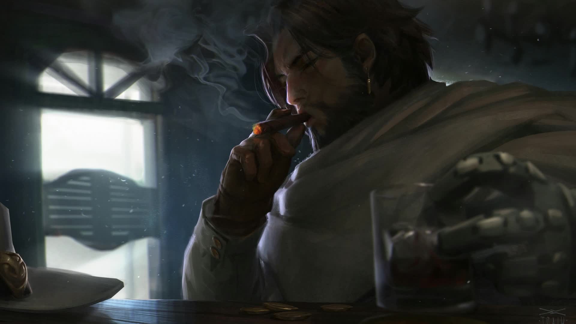 PC McCree Smoking Overwatch Live Wallpaper Free