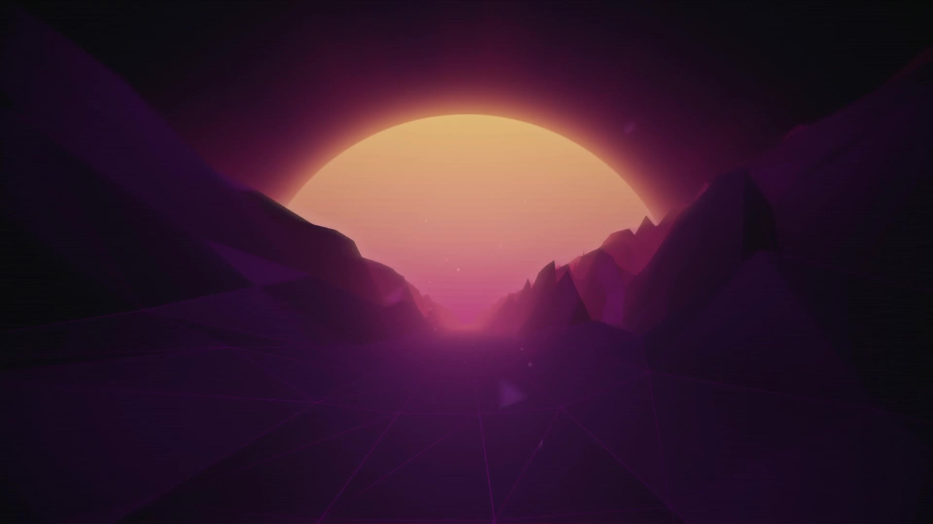 PC Towards The Retro Sunset Live Wallpaper Free
