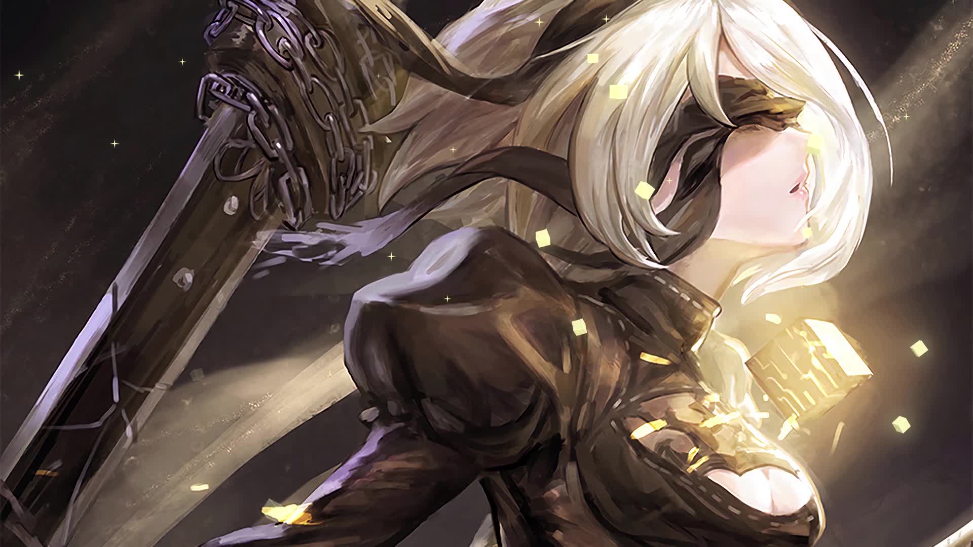 PC Cubes Nier Automata Live Wallpaper Free