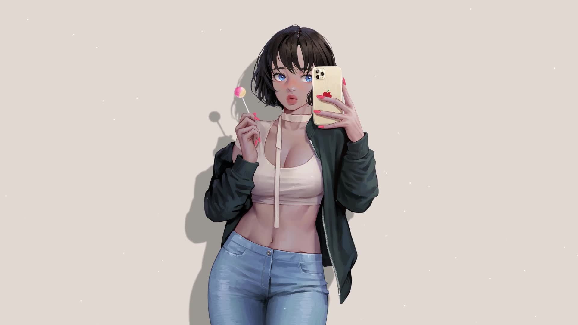 PC Lollipop Selfie Live Wallpaper Free