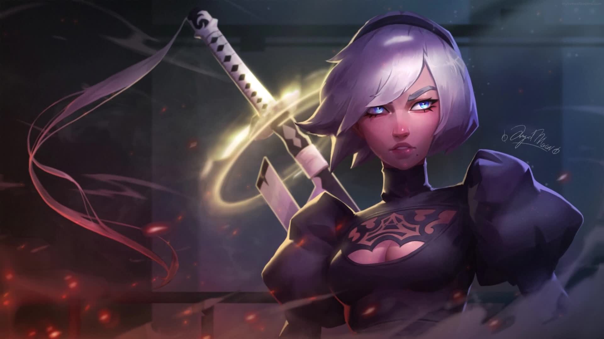 PC 2B No Combat Visors NieR Automata Live Wallpaper Free