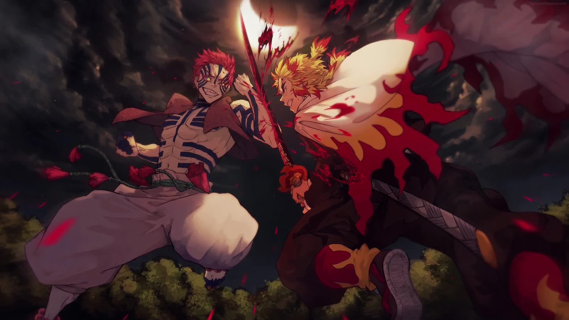 PC Rengoku VS Akaza Live Wallpaper Free