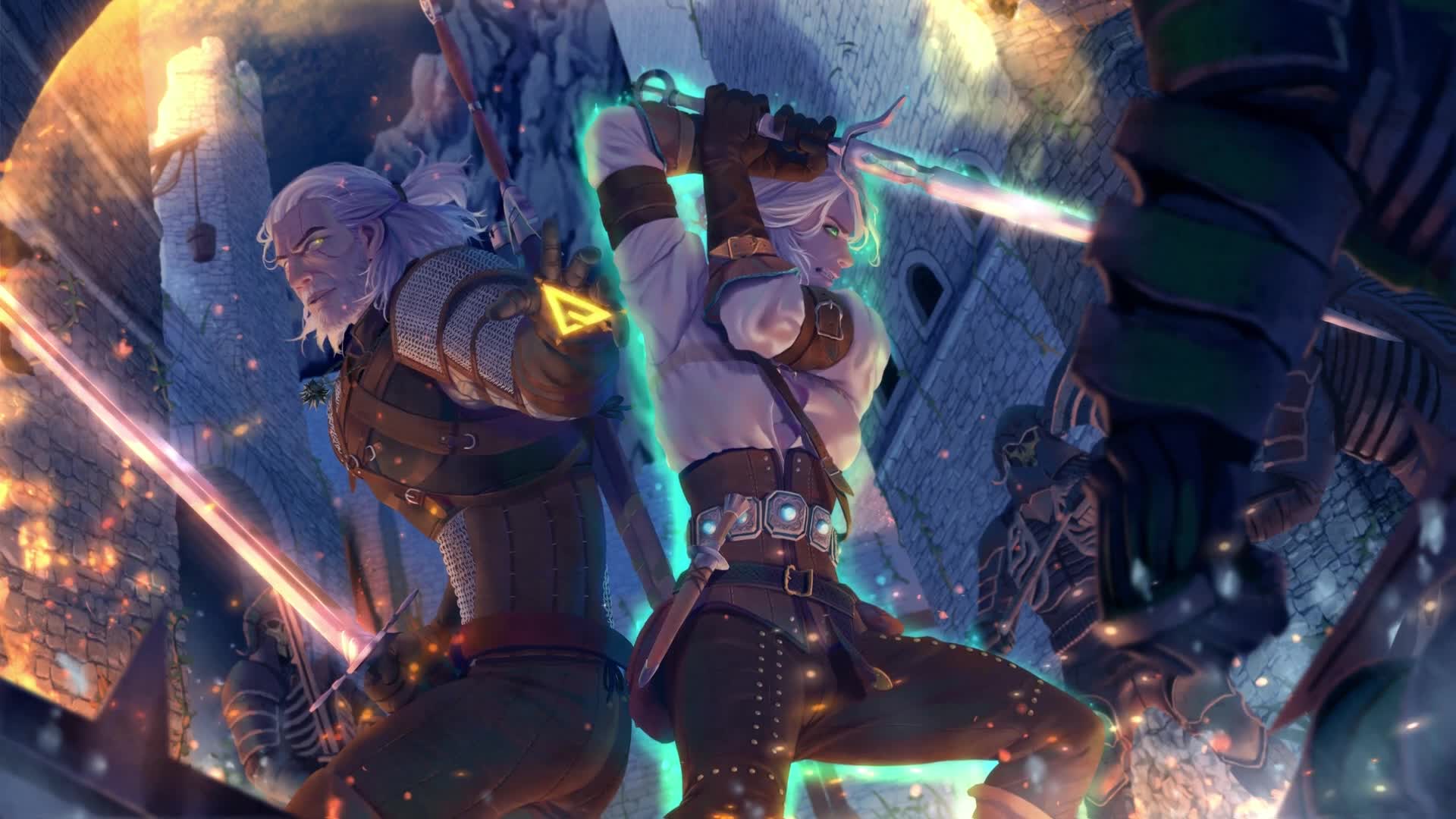 PC  Ciri Geralt The Witcher Live Wallpaper Free