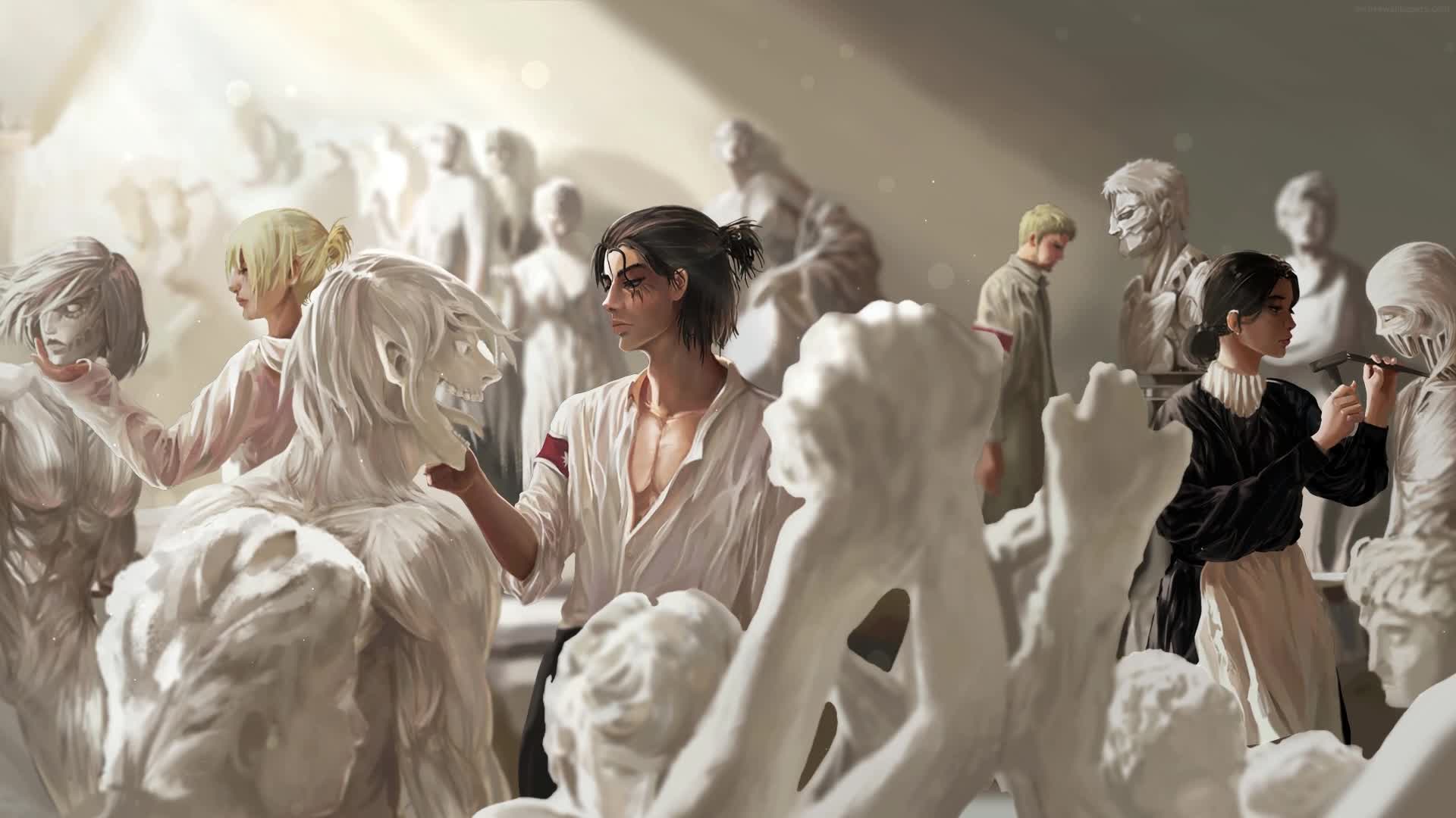 PC Sculptures Attack On Titan Live Wallpaper Free