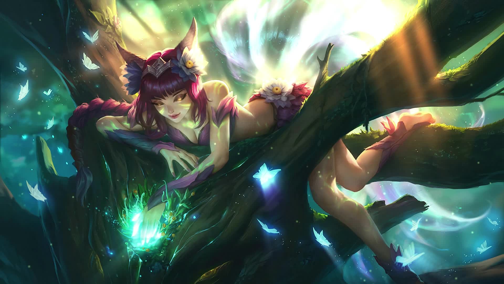 PC Ahri Elderwood LOL Live Wallpaper Free