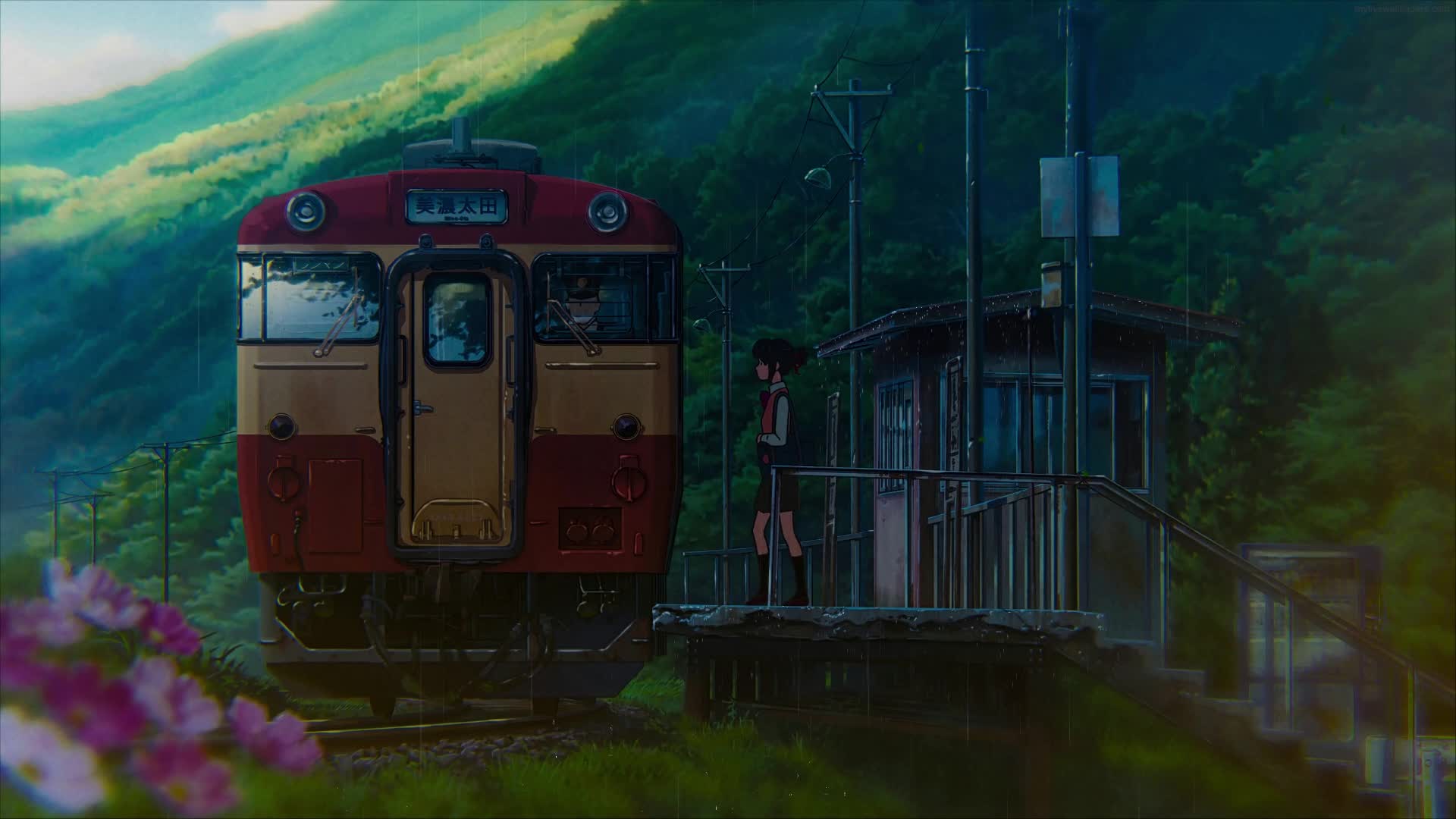PC Train Stop Kimi No Na Wa Live Wallpaper Free