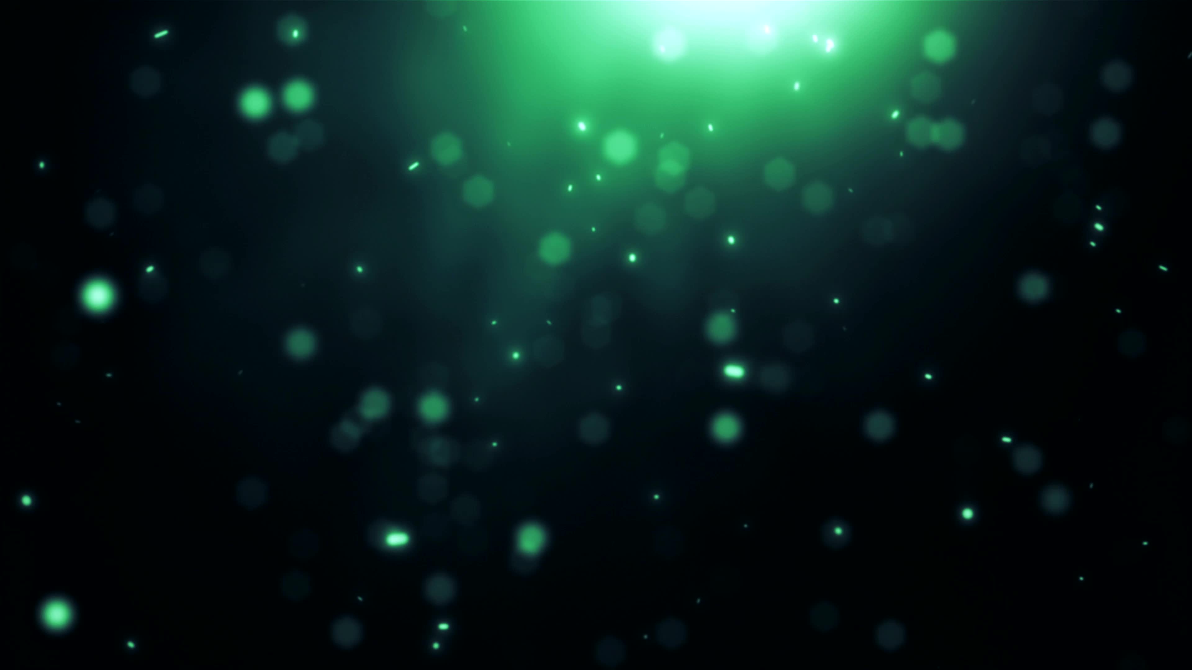 PC Green Particles 4k Live Wallpaper Free