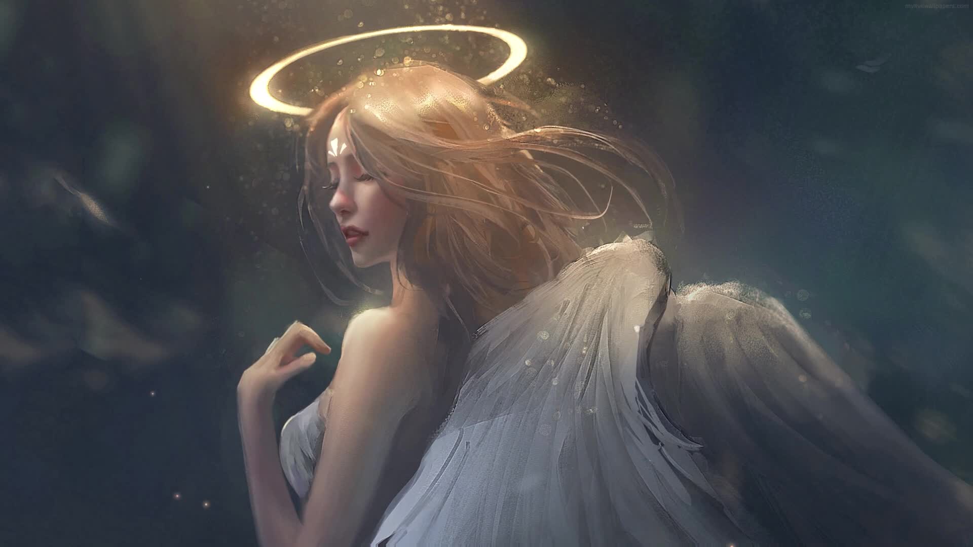 PC Girl Angel Live Wallpaper Free