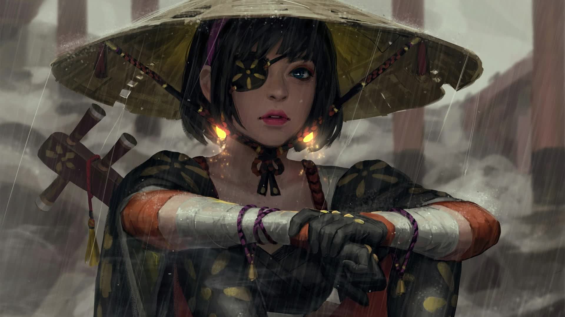 PC  Samurai Girl Live Wallpaper Free