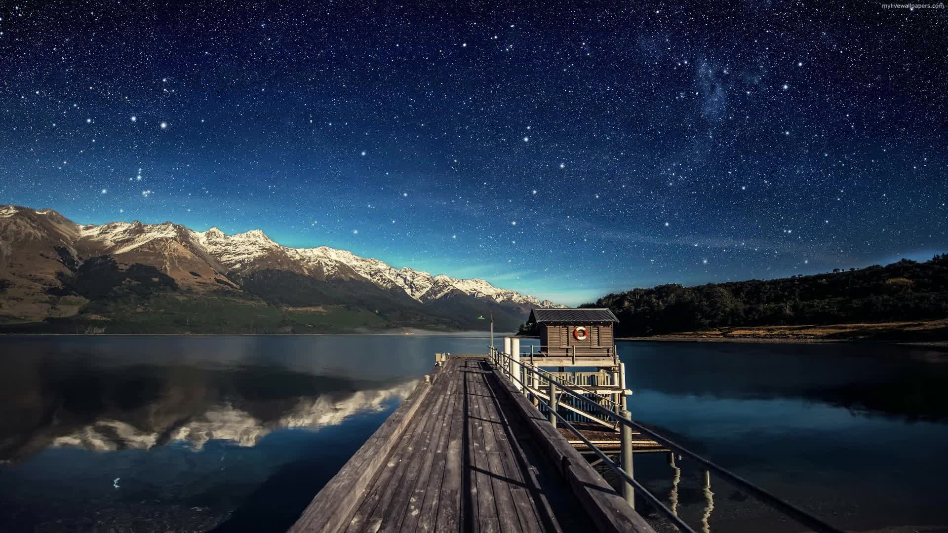 PC Peaceful Jetty Night Live Wallpaper Free