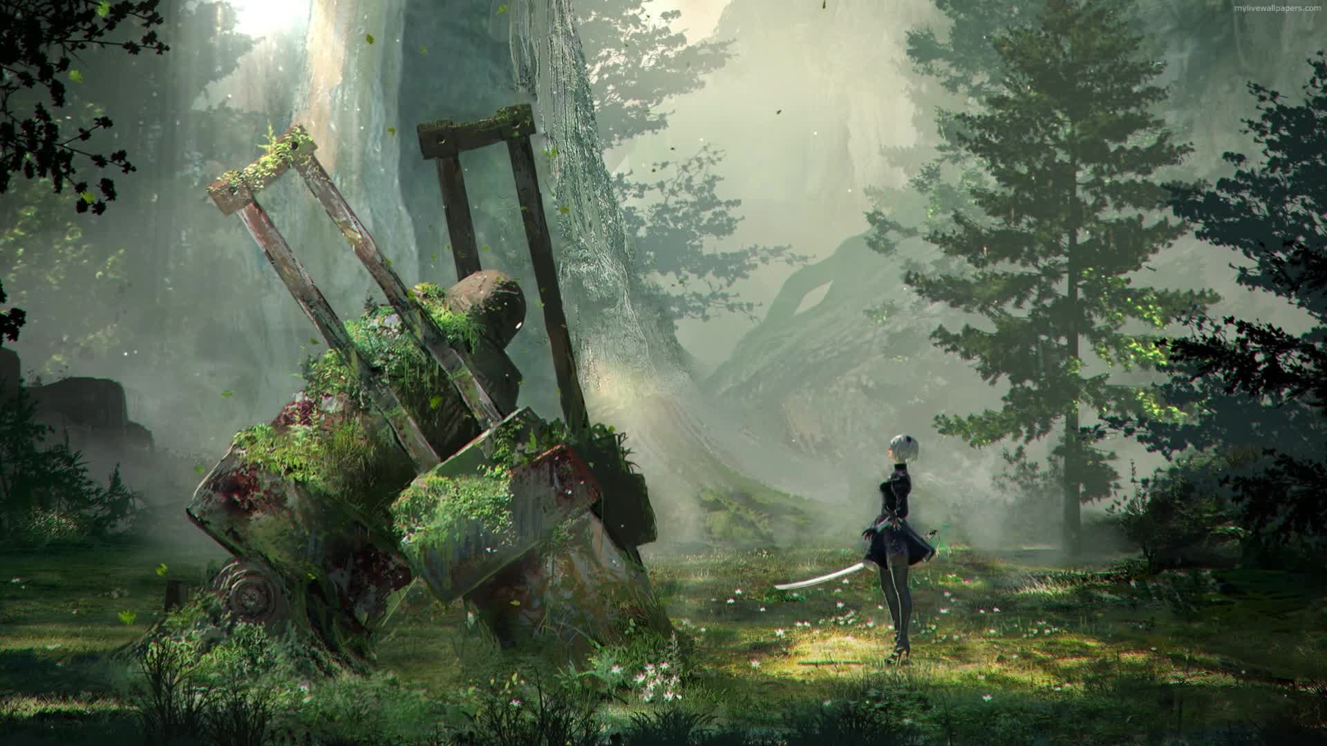 PC Forest Robot Nier Automata Live Wallpaper Free
