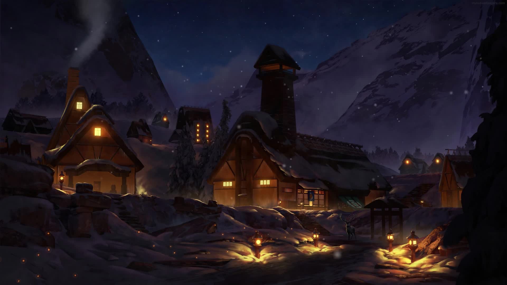 PC Snow Village Live Wallpaper Free