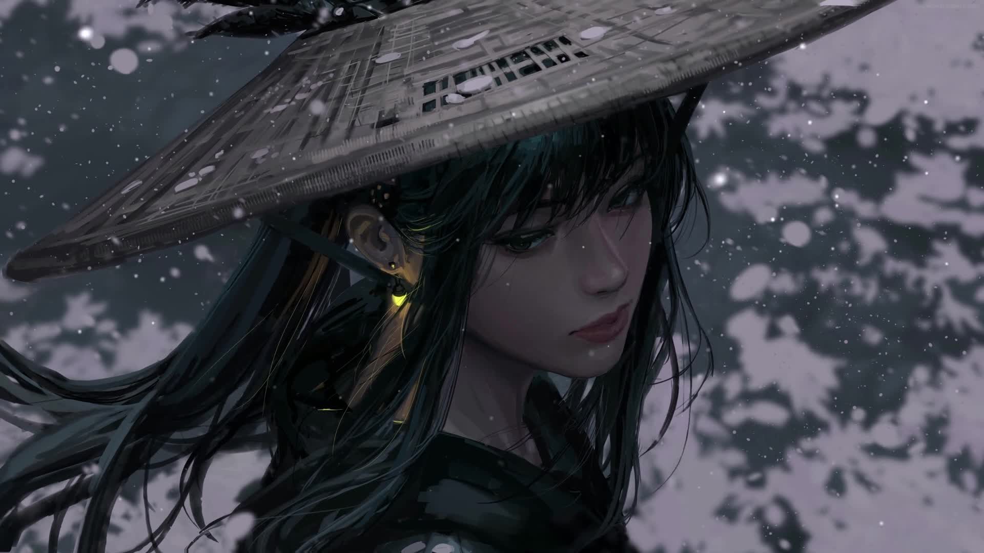 PC Beautiful Samurai Girl Live Wallpaper Free
