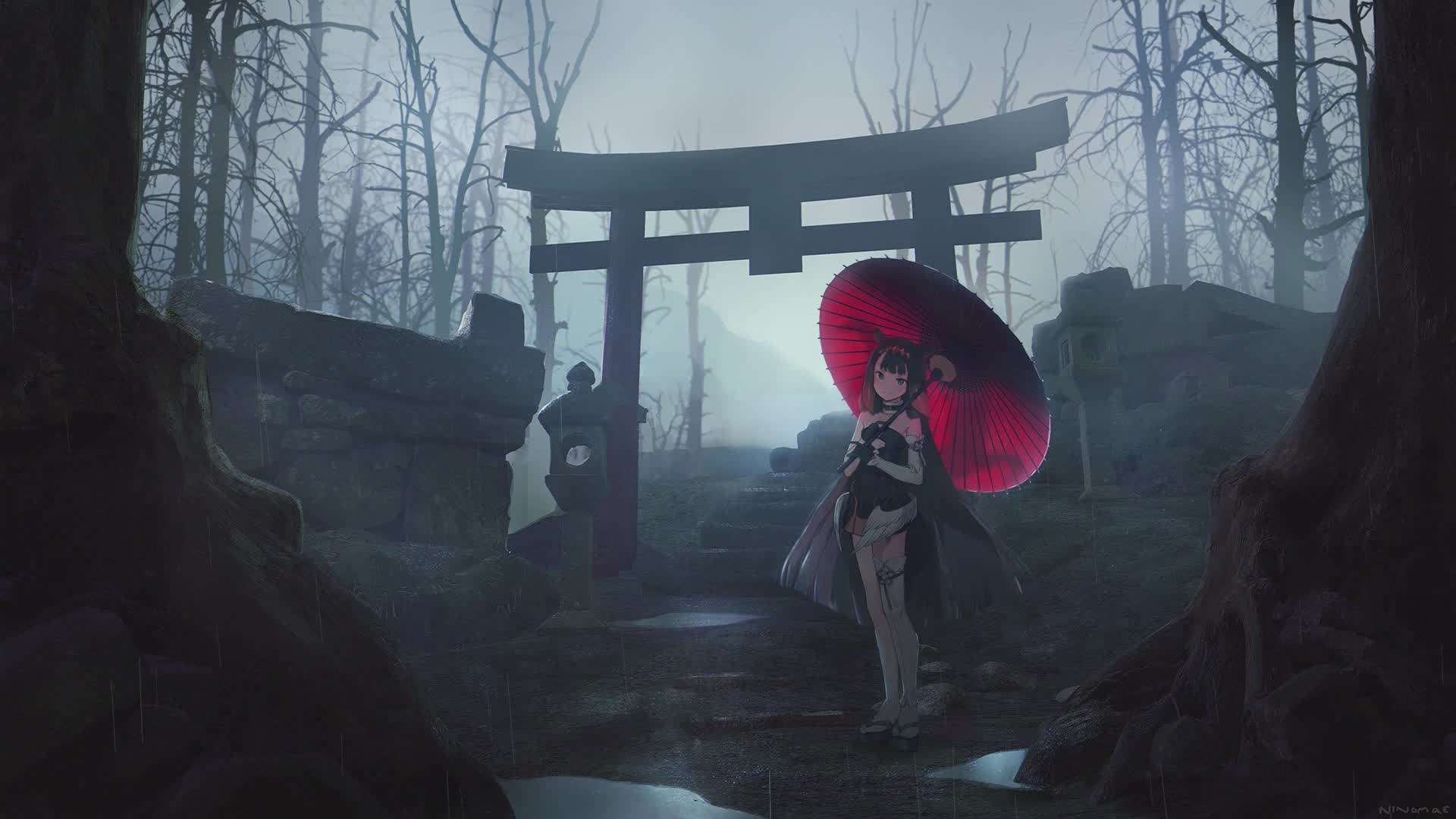 PC Torii Gate Ninomae Inanis Live Wallpaper Free