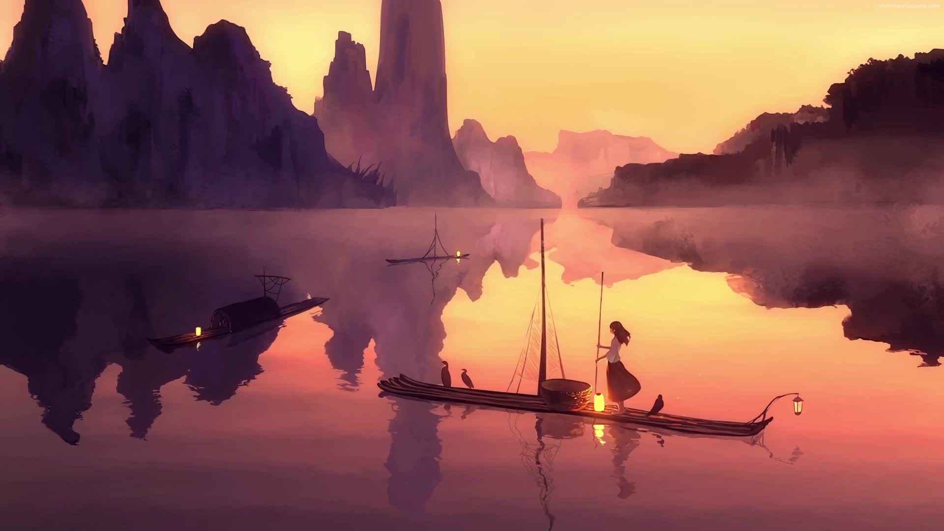 PC Evening Fishing Live Wallpaper Free
