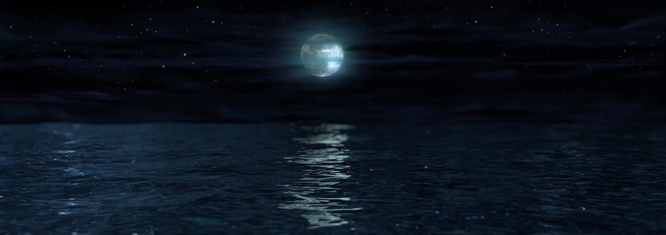 PC Full Moon Reflections Live Wallpaper Free
