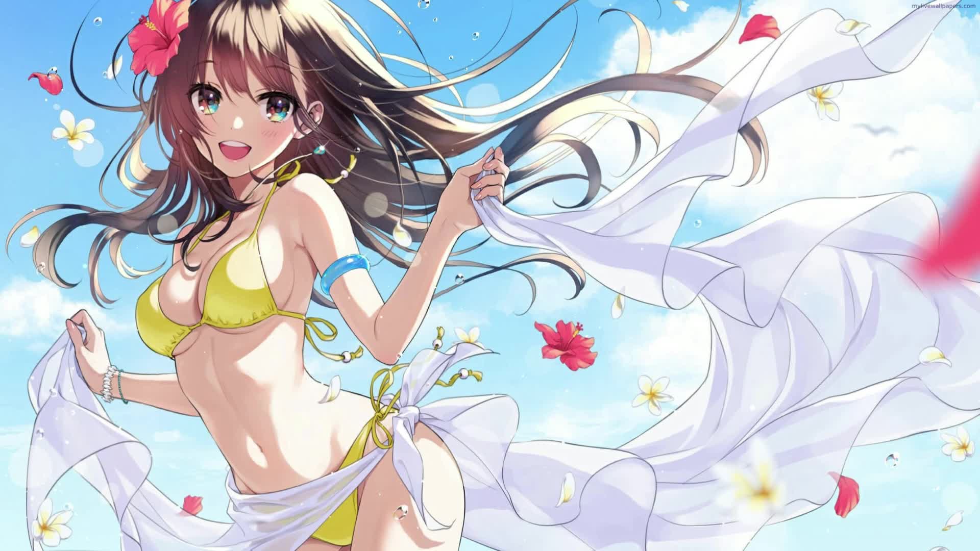 PC Summer Beach Girl Live Wallpaper Free