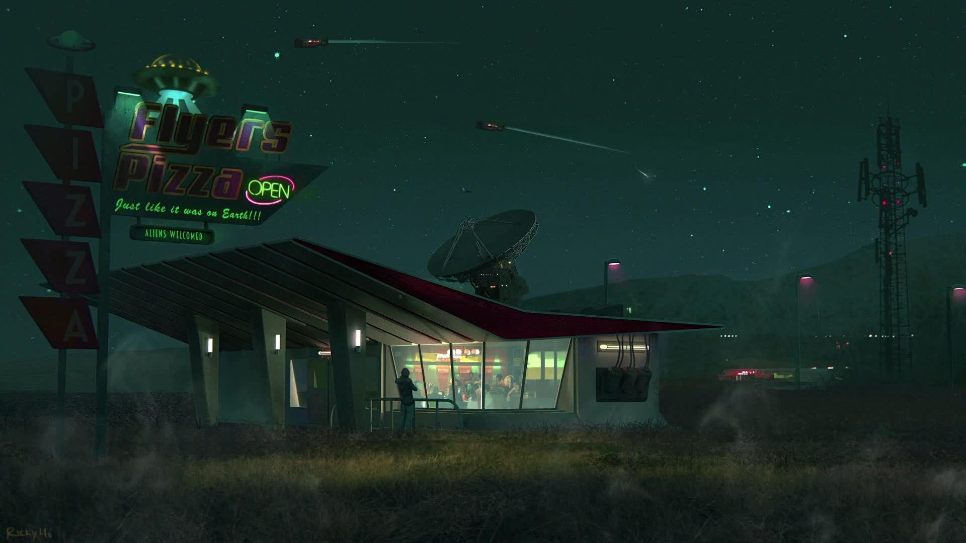 PC Flyers Pizza Live Wallpaper Free