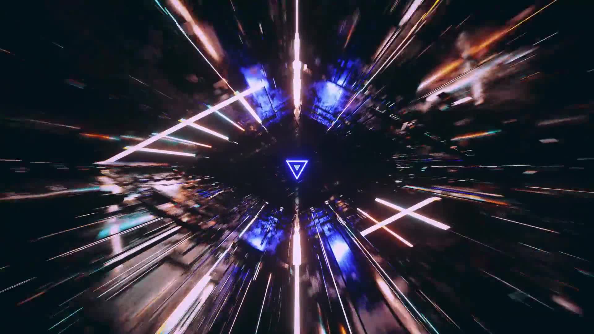 PC Triangle Tunnel Live Wallpaper Free