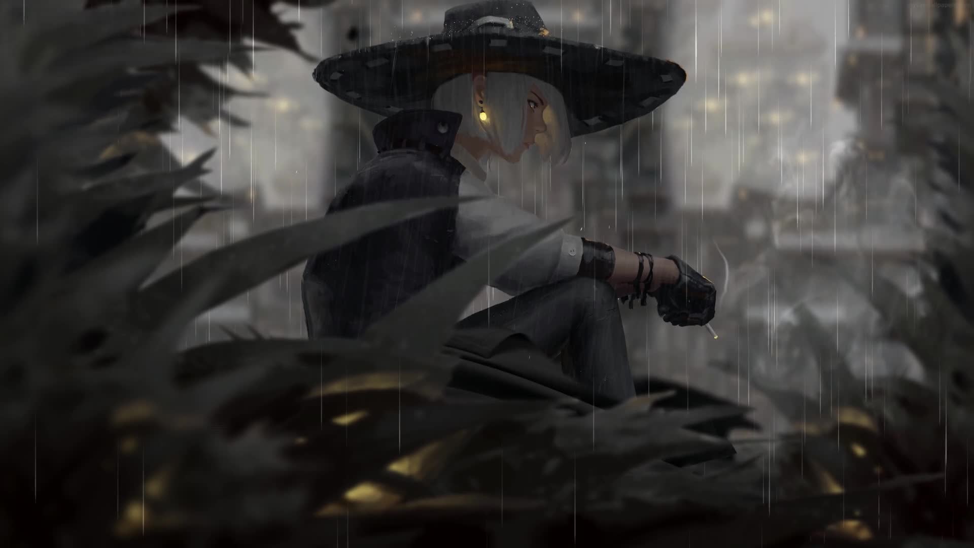 PC Waiting in the Rain Live Wallpaper Free