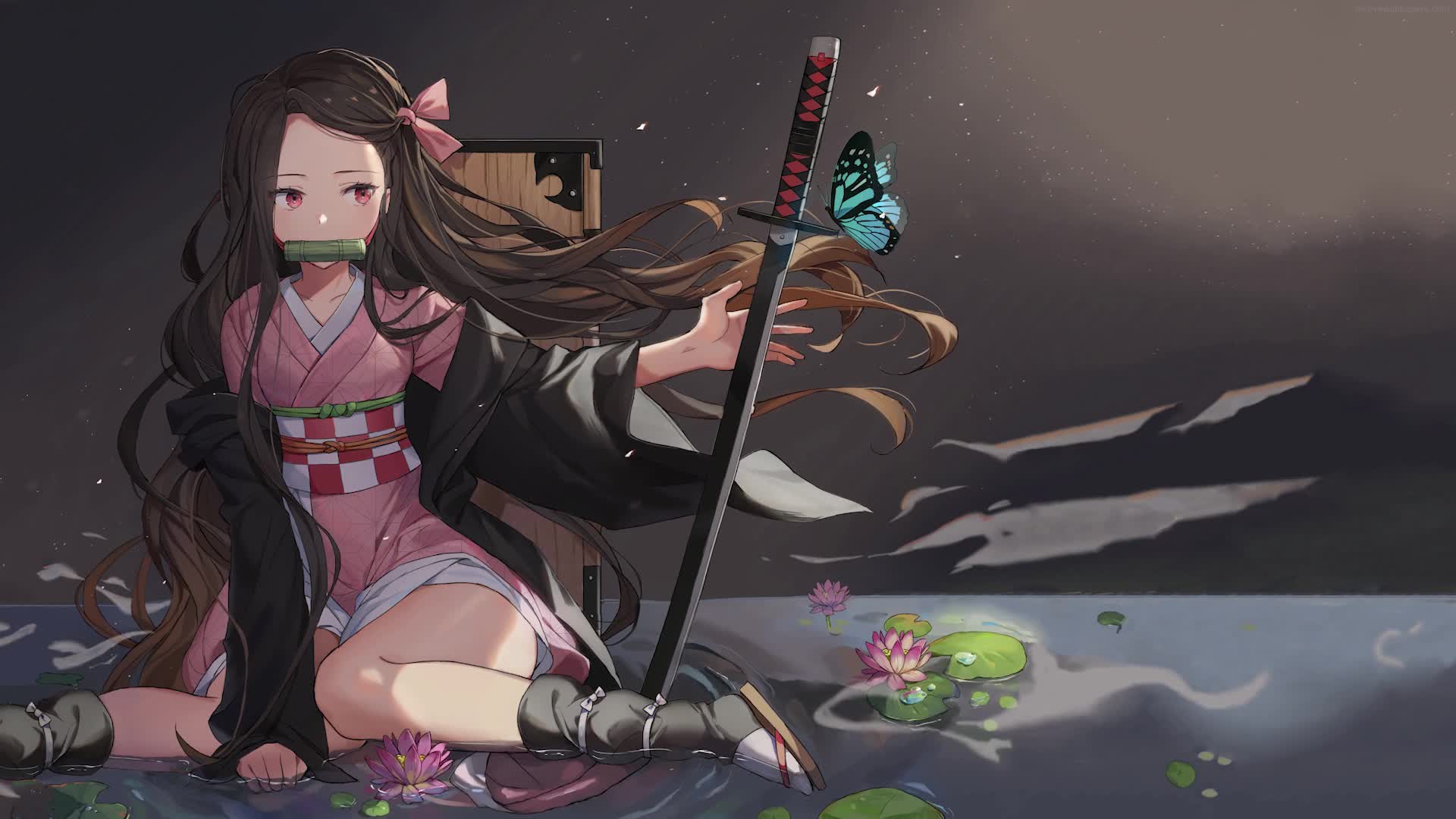 PC Nezuko Kamado Sword Live Wallpaper Free