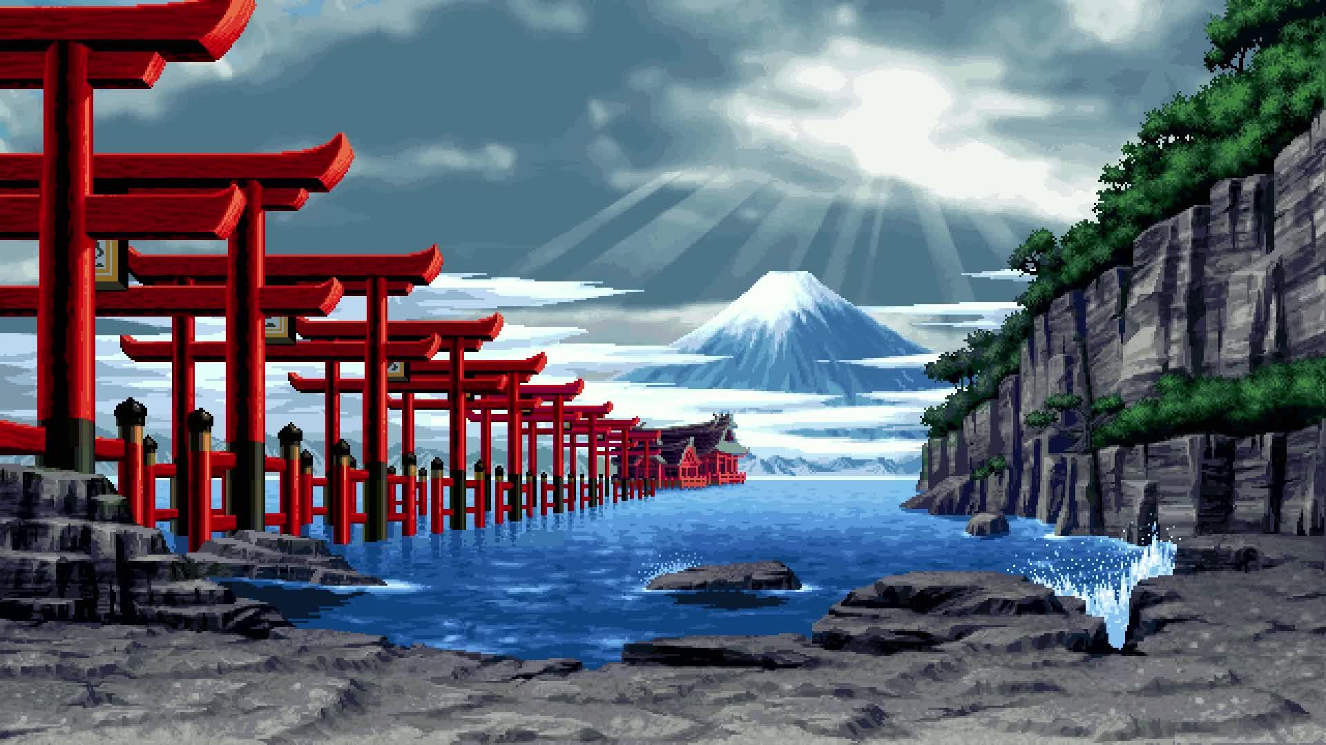 PC 16bit Japanese Beach Live Wallpaper Free