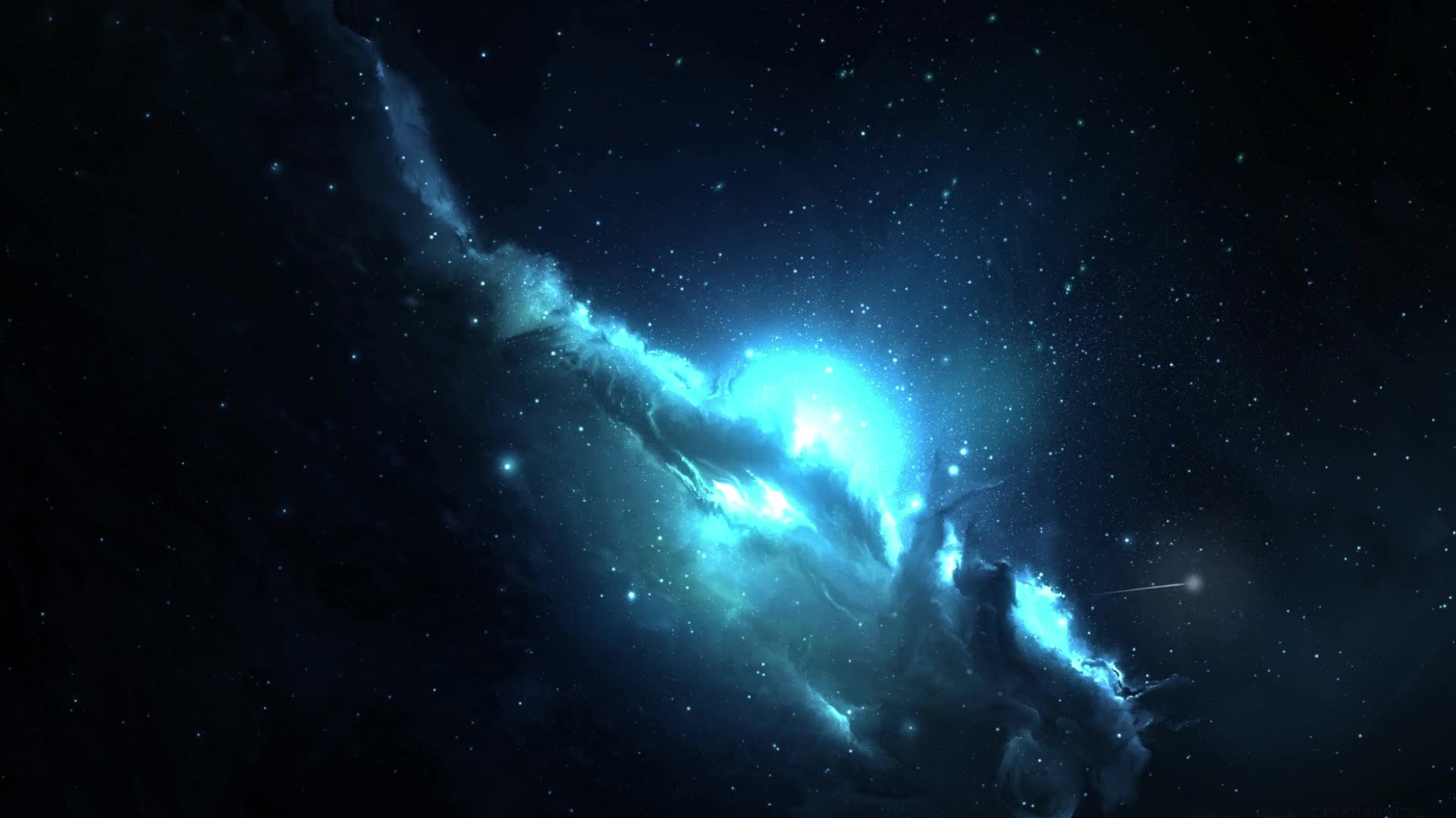 PC Blue Galaxy 1 Live Wallpaper Free