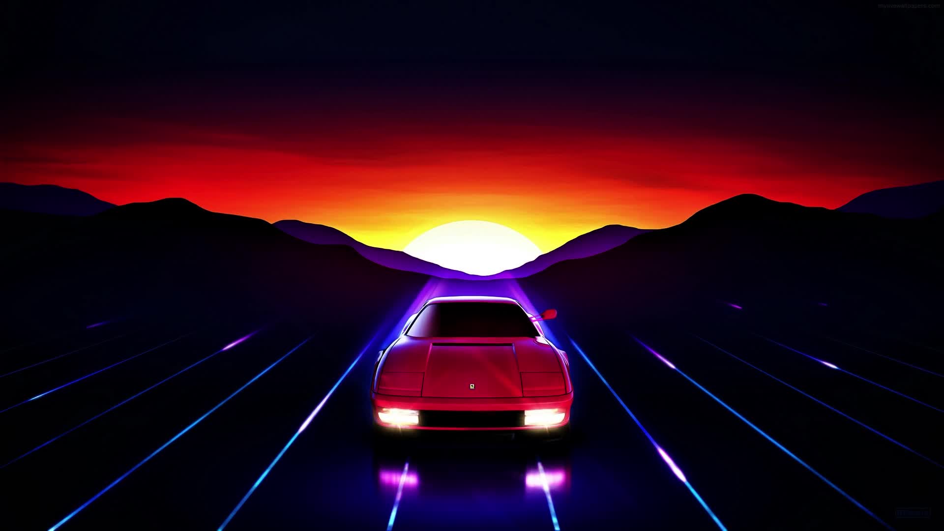 PC Retro Ferrari Testarossa Live Wallpaper Free
