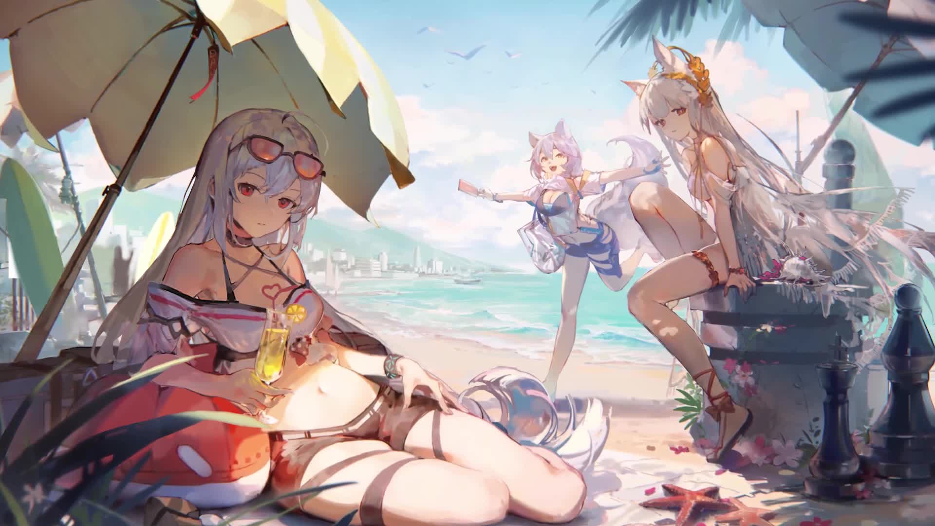 PC Skadi Beach Arknights Live Wallpaper Free
