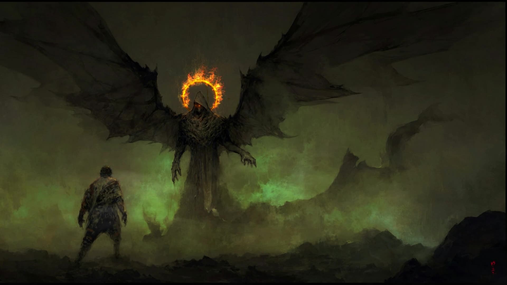 PC Demon Fire Halo Live Wallpaper Free