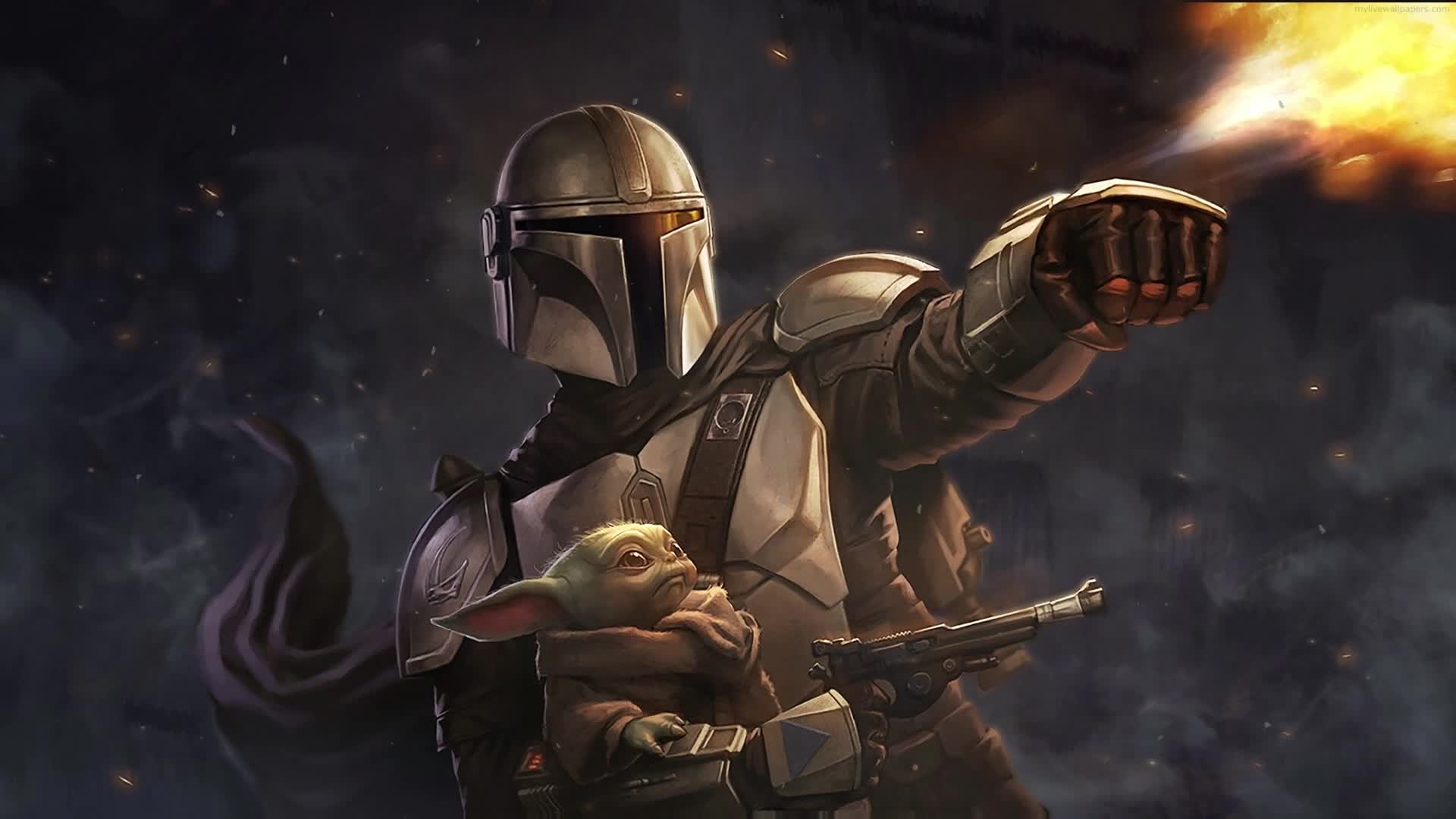 PC The Mandalorian Flame Thrower Live Wallpaper Free