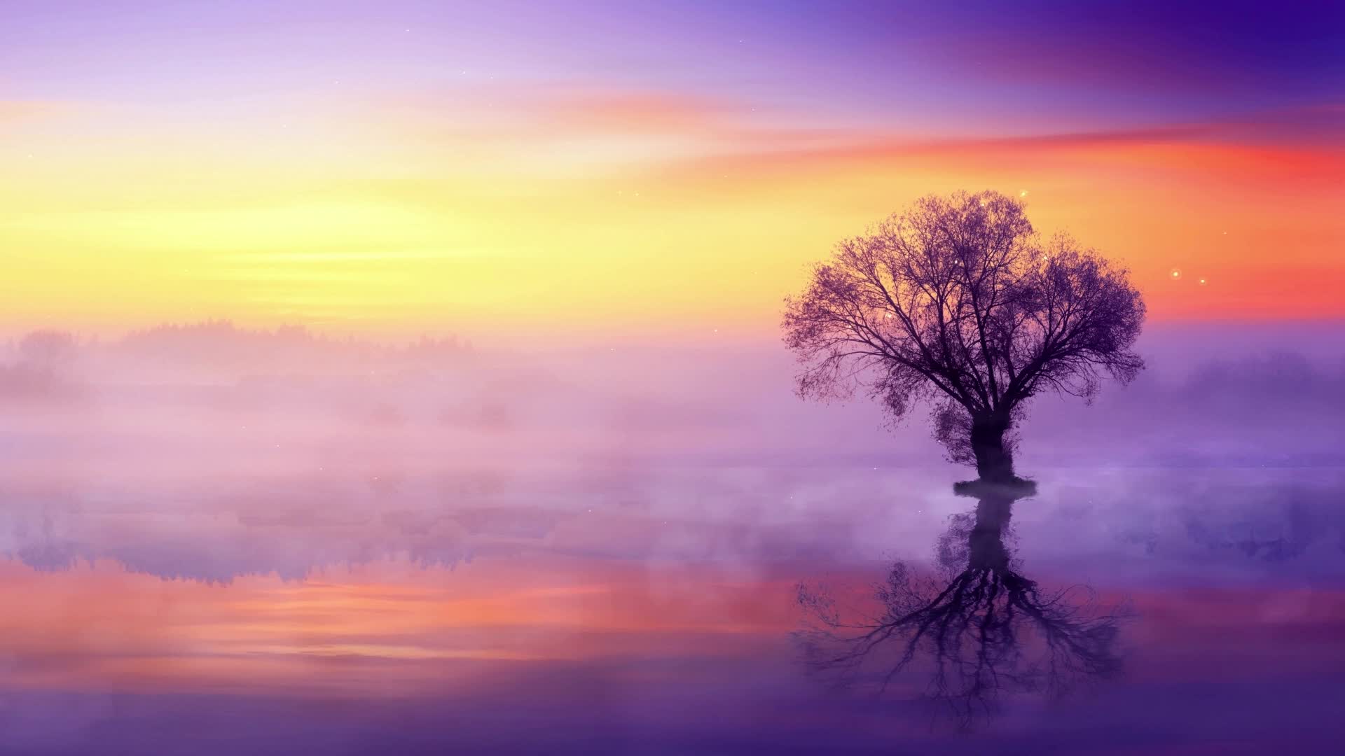 PC Purple Tree Live Wallpaper Free