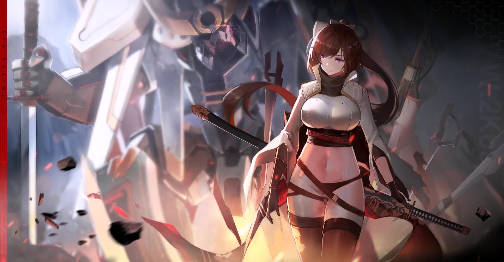 PC Mech Warrior Girl Live Wallpaper Free