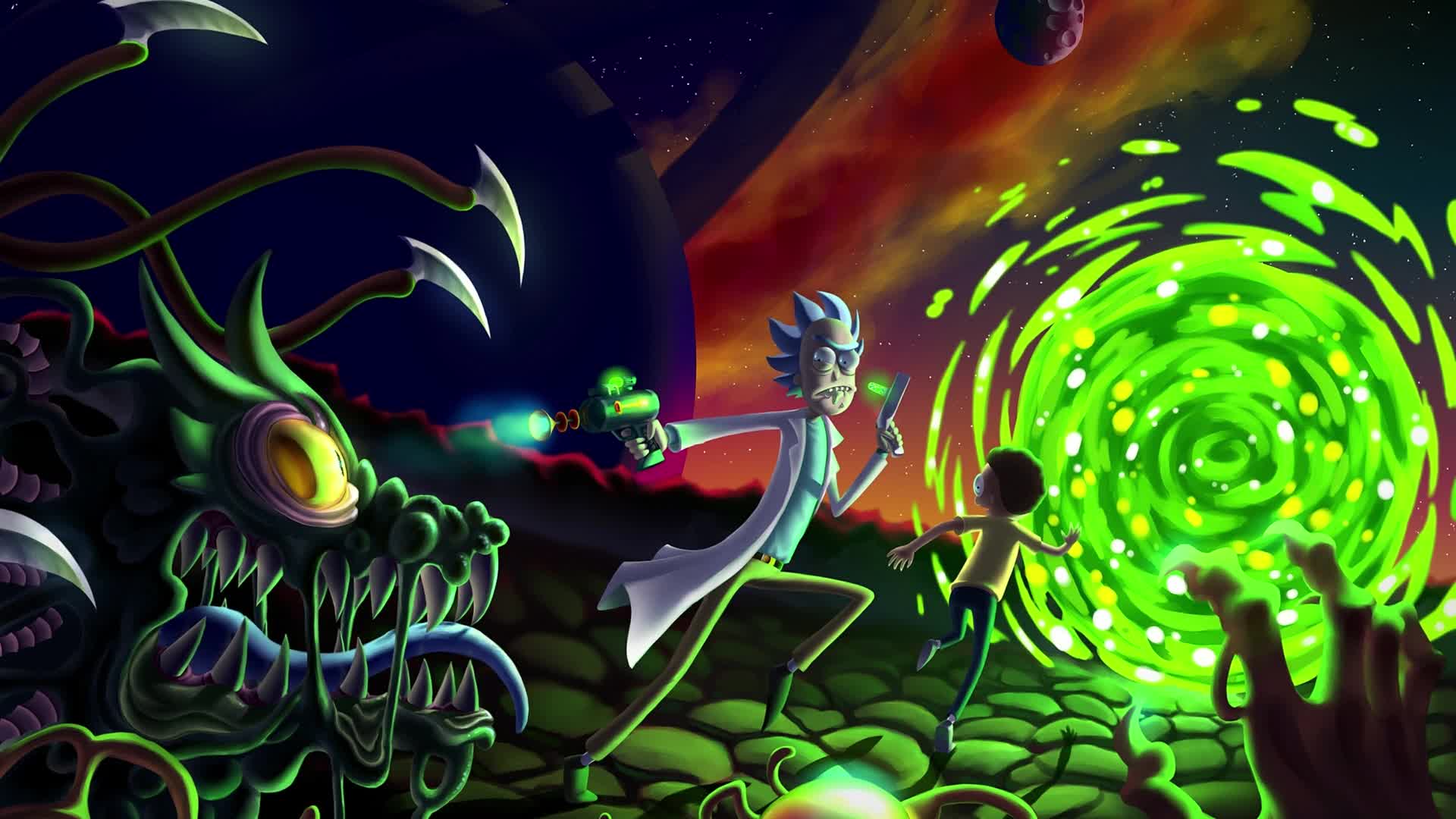 PC Rick and Morty Escape Live Wallpaper Free